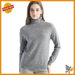 100% Pure Cashmere Turtleneck Sweater Long Sleeve Warm Soft Pullover